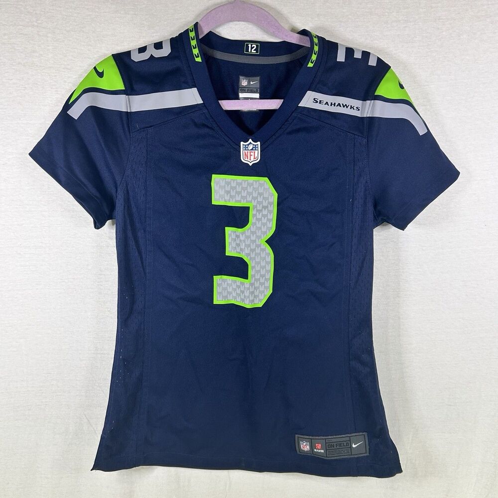 Seattle Seahawks Russell Wilson #3 Jersey Nike Women’s Size Small NFL